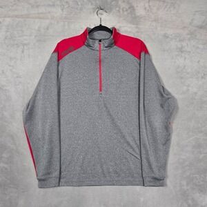 Ping 1/4 zip Golf Mens Large Gray red Sensor Cool Pullover Peak lightweight L/S